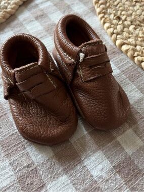 Freshly Picked Brown Leather Baby Moccasins